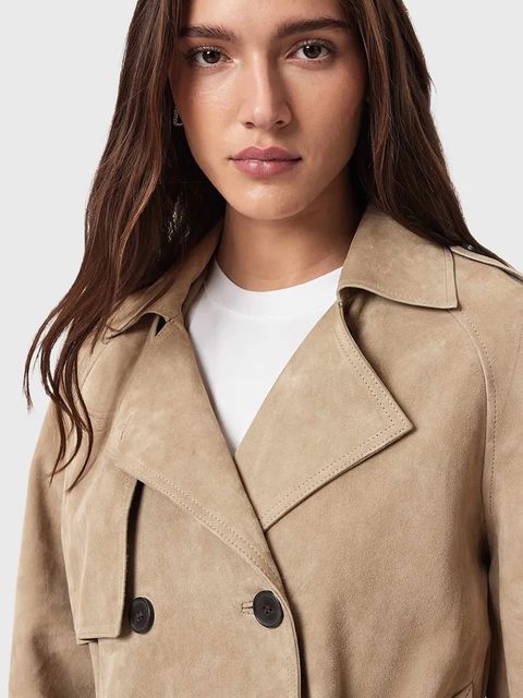 AllSaints kurtka zamszowa REED