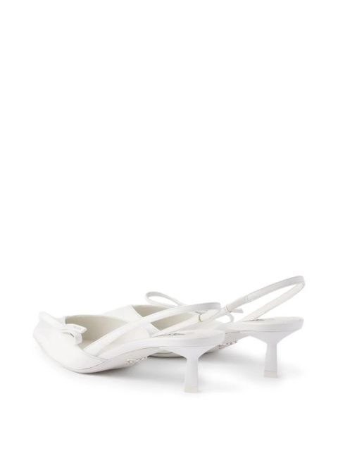 Prada leather slingback pumps - White