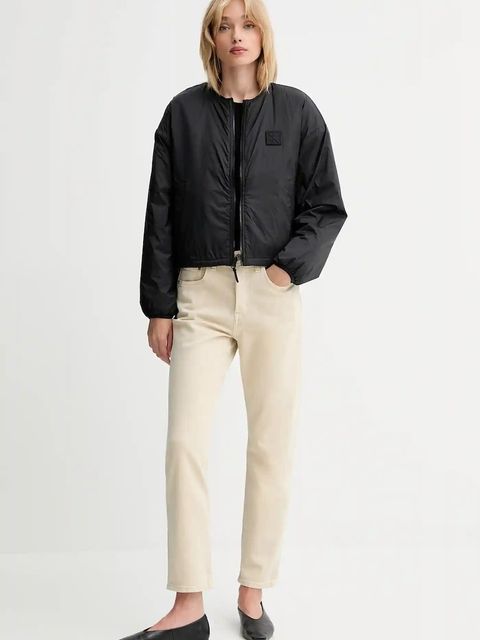 Calvin Klein Jeans kurtka dwustronna kolor czarny przejściowa oversize LV044D511G