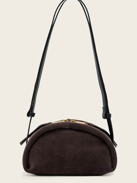 AllSaints torebka crossbody damska zamszowa ROSALIE - zdjęcie produktu nr 1