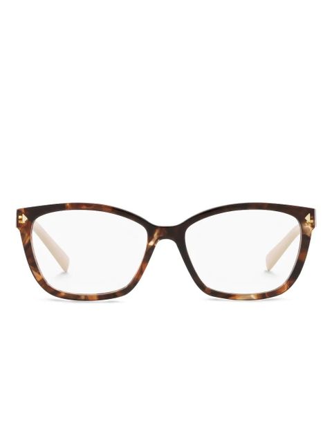 Prada Eyewear tortoiseshell square glasses - Brown - zdjęcie produktu nr 1