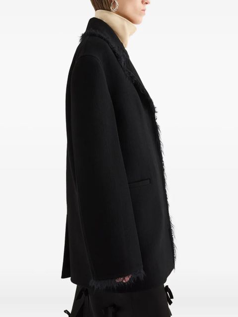Jil Sander feather-trimmed jacket - Black