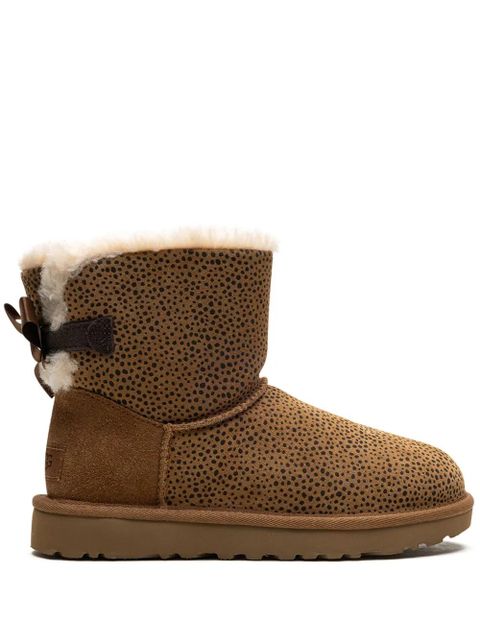 UGG Mini Bailey Bow Micro Cheetah WMNS "Chestnut" - Brown