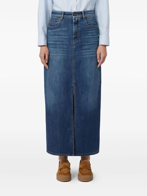 Weekend Max Mara Zarelia denim midi skirt - Blue