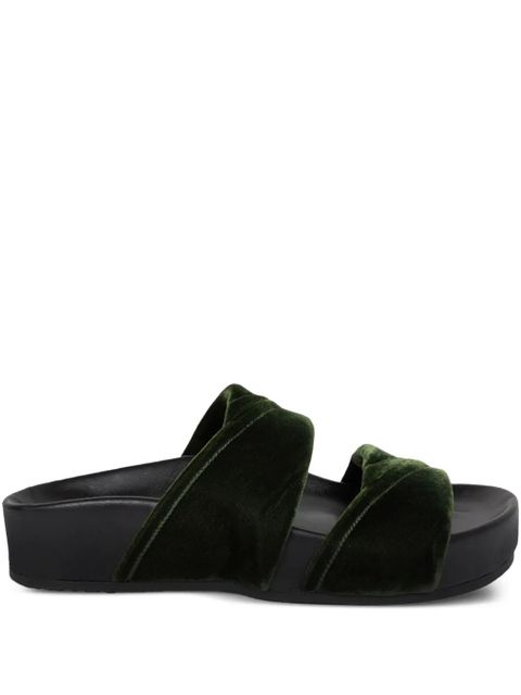 DRIES VAN NOTEN velvet twisted sandals - Green - zdjęcie produktu nr 1