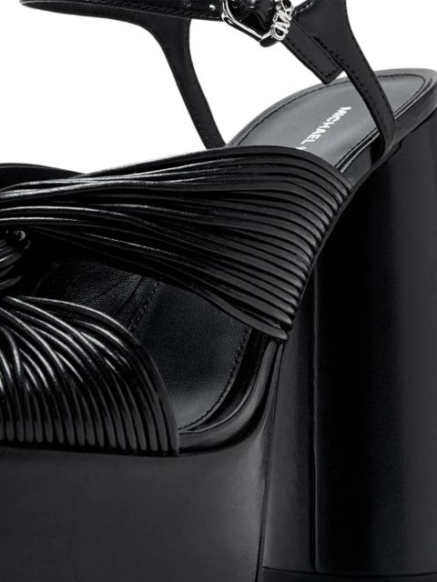 Michael Kors 140mm Alessia knotted platform sandals - Black