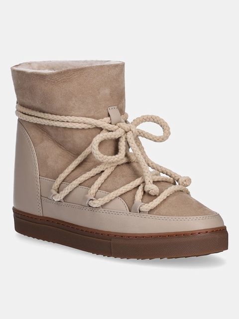 Inuikii śniegowce skórzane Classic Wedge kolor beżowy 1001.004.0042.250 - zdjęcie produktu nr 1