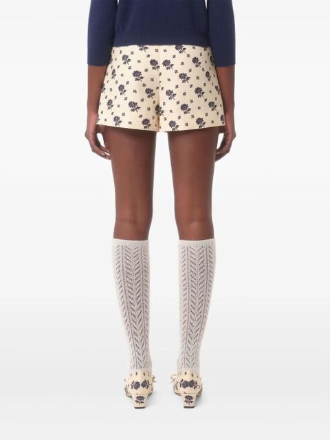 Valentino Garavani Fiorellino Blu Papier Floral shorts - Neutrals - zdjęcie produktu nr 2