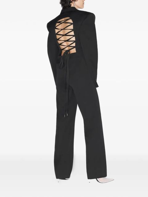 Jean Paul Gaultier lacing-detail tailored jumpsuit - Black - zdjęcie produktu nr 2