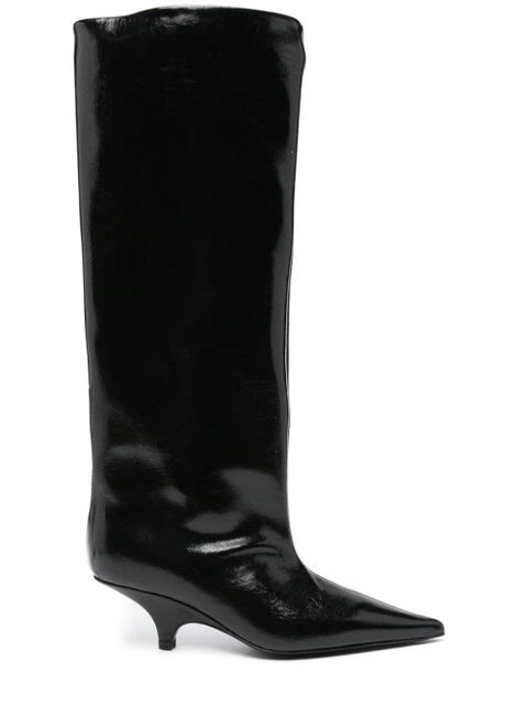 TOTEME 55mm The Wedge-Heel boots - Black - zdjęcie produktu nr 1