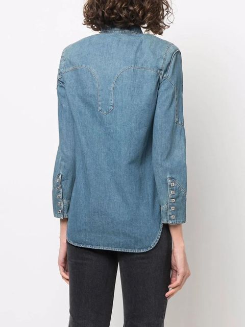 Zadig&Voltaire Thelmus long-sleeve denim shirt - Blue