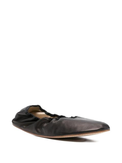 The Row gathered leather ballet flats - Black - zdjęcie produktu nr 2