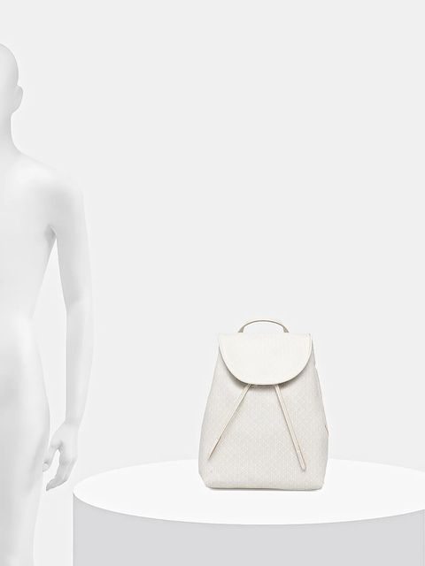 Calvin Klein plecak damski kolor biały mały wzorzysty LV04F3271G