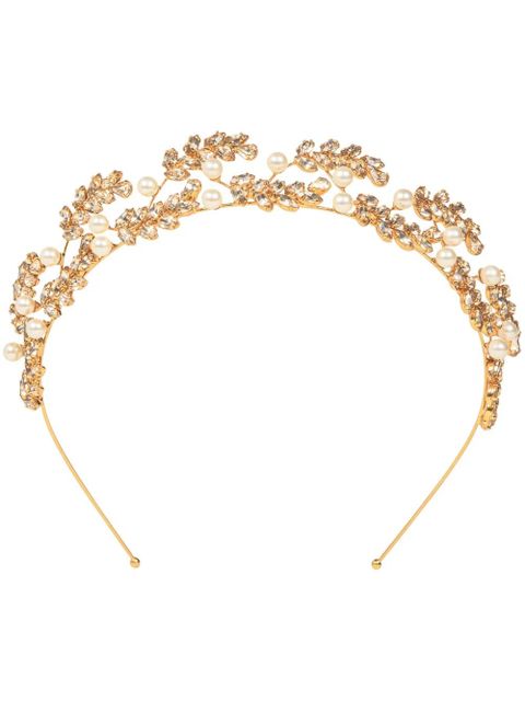 Jennifer Behr Delilah crystal-embellished headband - Gold - zdjęcie produktu nr 1