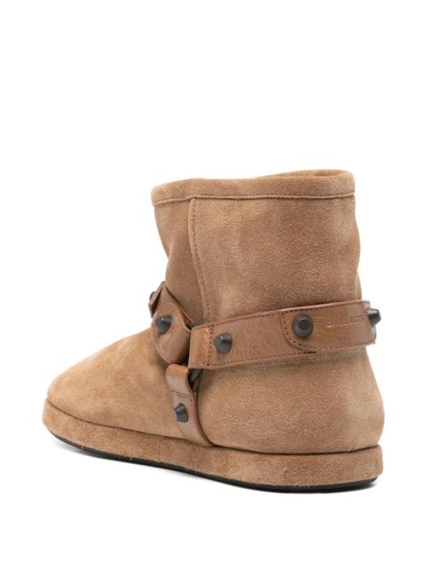Balenciaga Alaska studded-strap boots - Brown