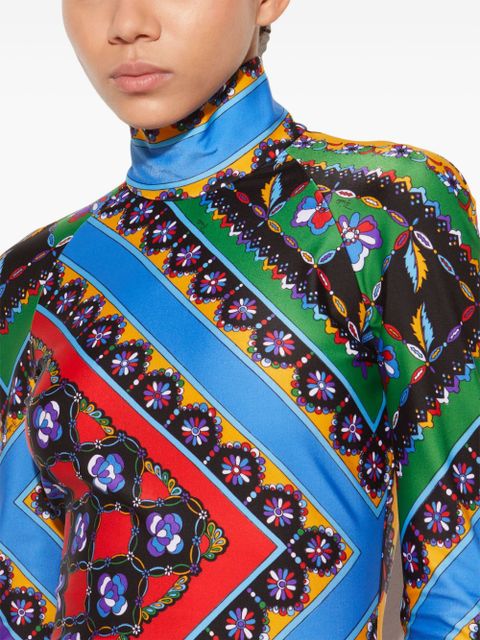 PUCCI Festa-print top - Blue