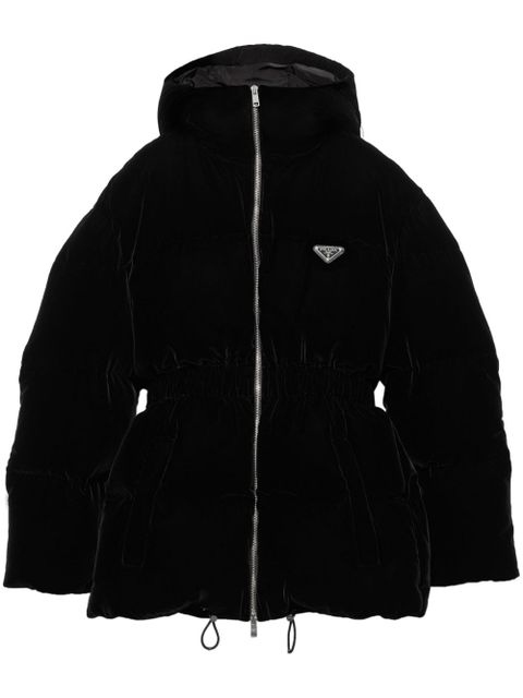 Prada Velvet down jacket - Black