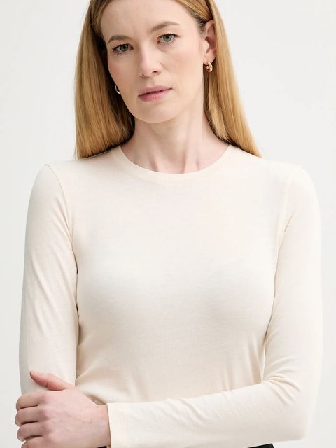 Marc O'Polo longsleeve bawełniany kolor beżowy 5000007488