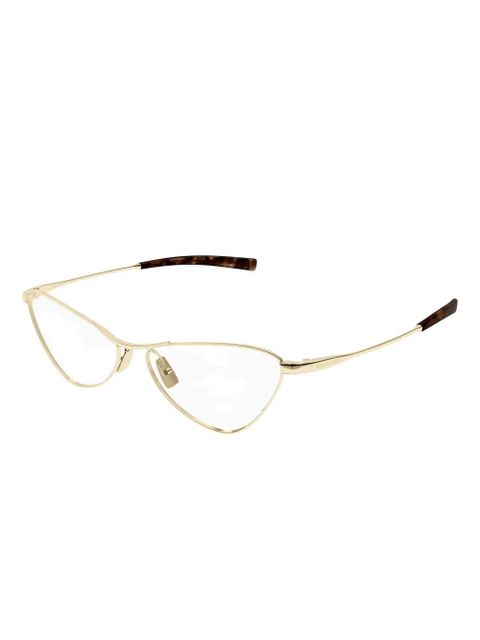 Saint Laurent Eyewear cat-eye glasses - Gold - zdjęcie produktu nr 2