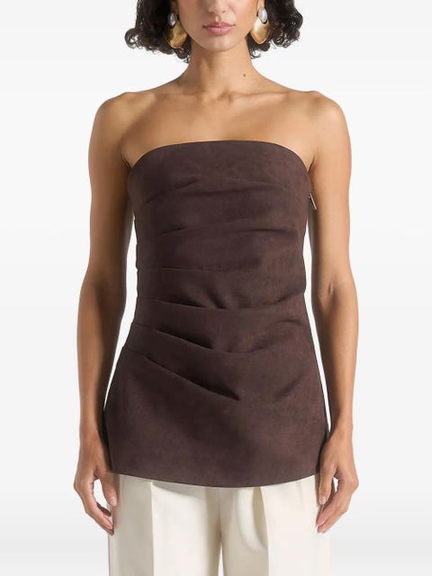 Manière De Voir Laurena tacked-detail bandeau top - Brown - zdjęcie produktu nr 1