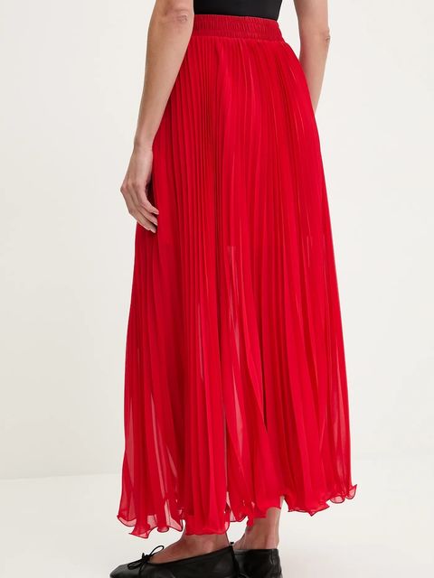 Answear.LAB spódnica kolor czerwony maxi rozkloszowana