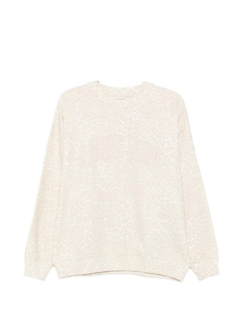 ANINE BING leopard-pattern logo sweatshirt - Neutrals - zdjęcie produktu nr 1