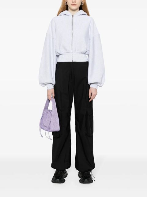 Alexander Wang zip-up cropped hoodie - Grey - zdjęcie produktu nr 2