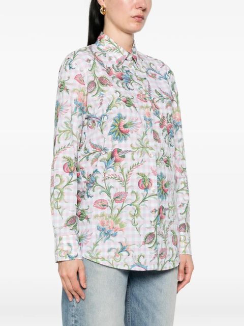 ETRO floral checked shirt - Pink