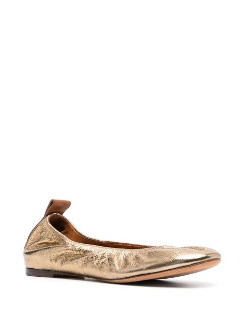 Lanvin metallic leather ballerina shoes - Silver - zdjęcie produktu nr 2