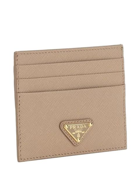 Prada logo-plaque wallet - Neutrals