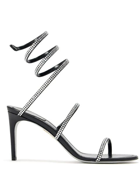 René Caovilla 105mm crystal-embellished sandals - Black - zdjęcie produktu nr 1