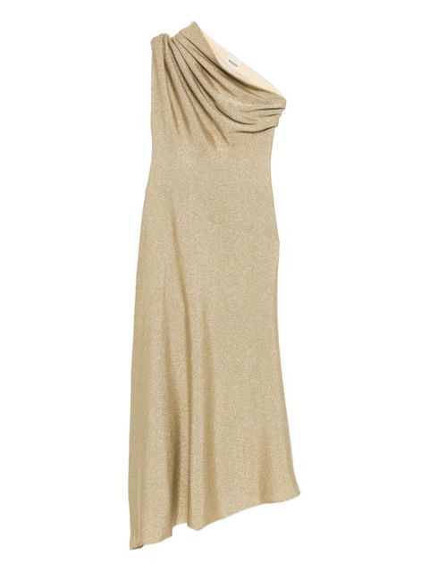 KHAITE Coast draped midi dress - Gold - zdjęcie produktu nr 1