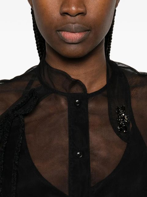 Simone Rocha tulle shirt - Black
