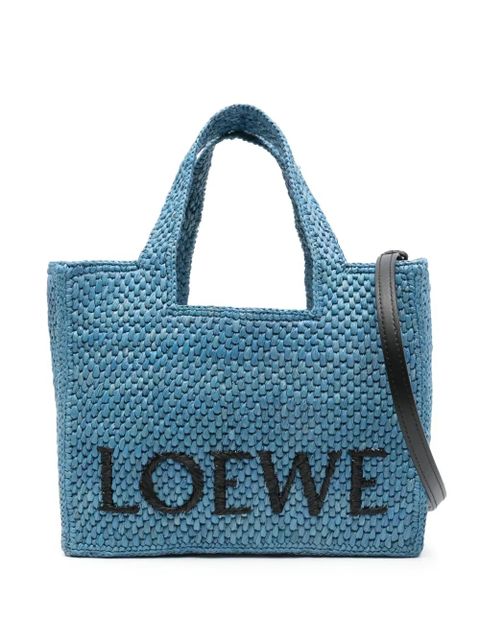 LOEWE small Loewe Font tote bag - Blue - zdjęcie produktu nr 1