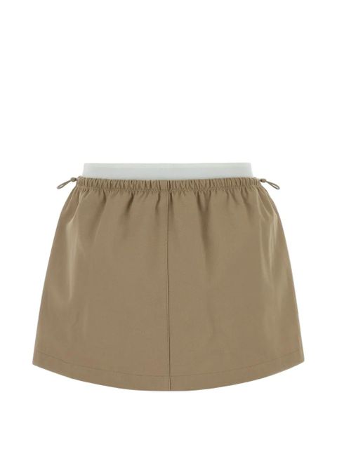 Alexander Wang logo-waistband mini skirt - Neutrals