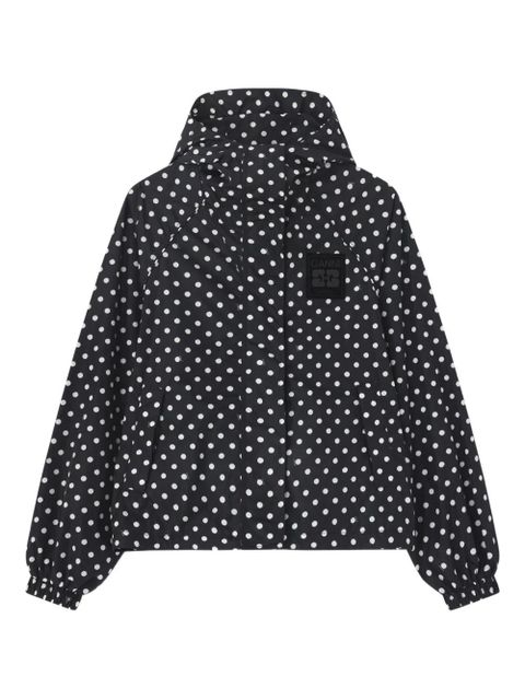 GANNI polka-dot hooded jacket - Black - zdjęcie produktu nr 2