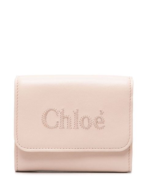Chloé small Sense leather wallet - Pink