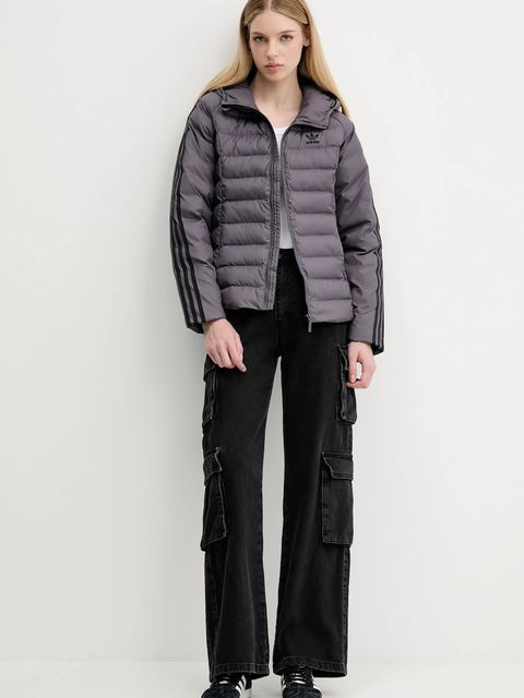 adidas Originals kurtka Slim Jacket kolor szary przejściowa JX2938 - zdjęcie produktu nr 2