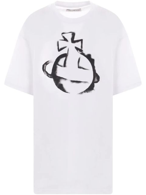 Vivienne Westwood Stencil Orb organic cotton T-shirt - White - zdjęcie produktu nr 1