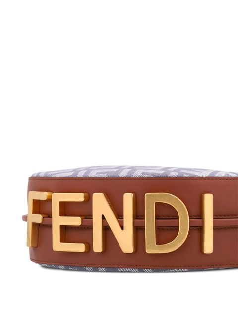 FENDI ff-logo crescent shoulder bag - Blue - zdjęcie produktu nr 1