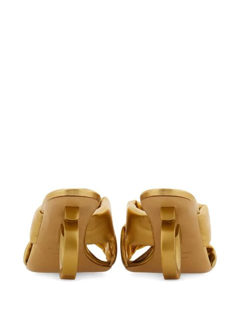 Ferragamo Gancini-heel padded sandals - Gold - zdjęcie produktu nr 2