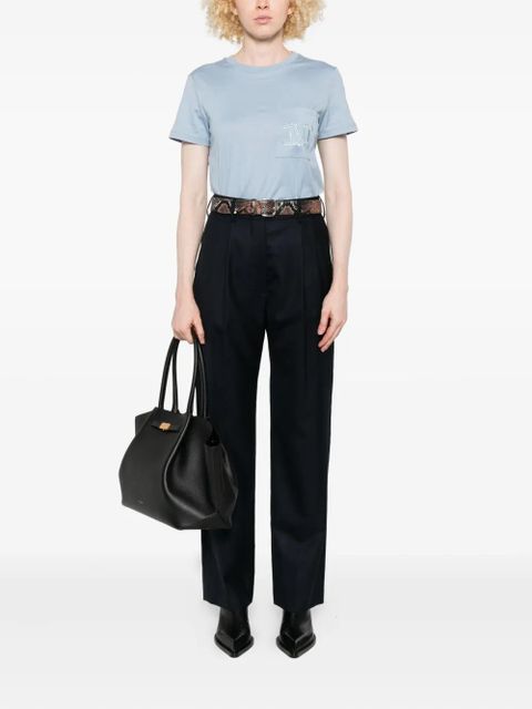 Max Mara embroidered pocket T-shirt - Blue - zdjęcie produktu nr 2