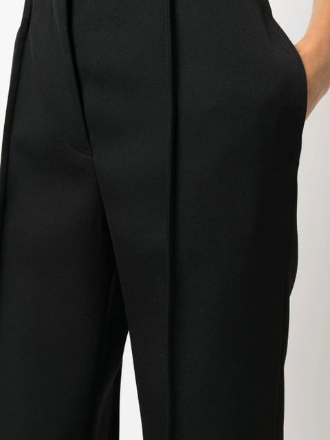 Jil Sander cropped wool wide-leg trousers - Black