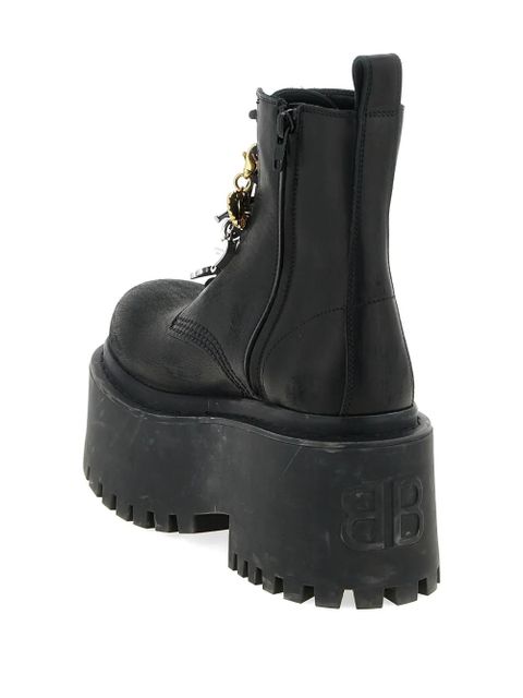 Balenciaga Strike charm-embellished ankle boots - Black