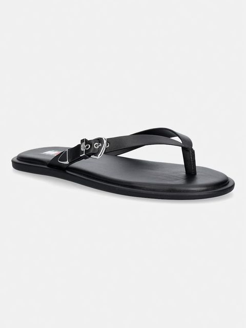 Tommy Jeans japonki damskie skórzane TJW FLAT LEATHER SANDALS - zdjęcie produktu nr 1