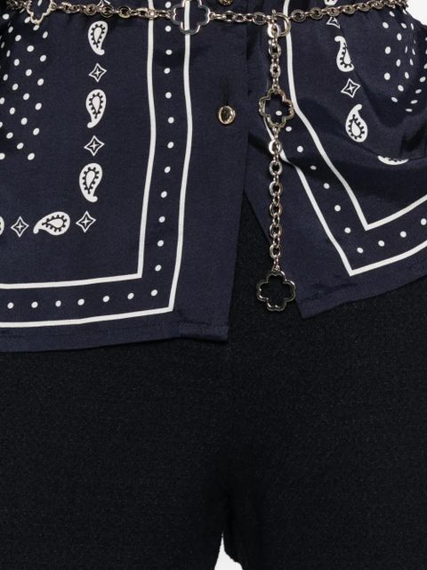 Maje polka-dot long-sleeve shirt - Blue