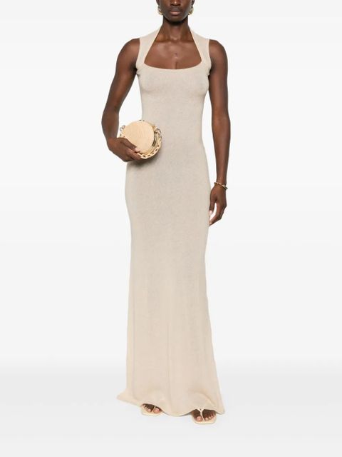 Aya Muse gathered maxi dress - Neutrals