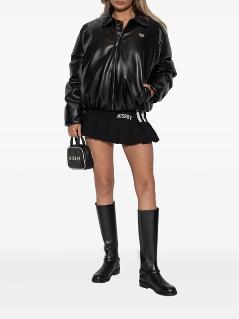 MISBHV striped pleated mini skirt - Black - zdjęcie produktu nr 2