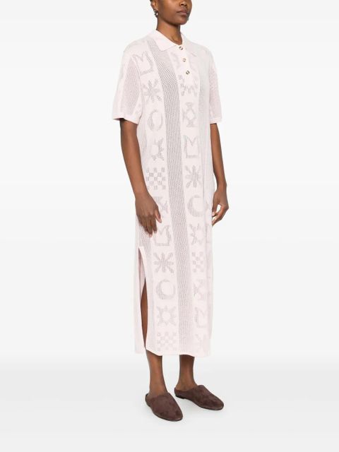 Nanushka polo neck patterned dress - Pink