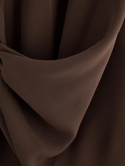 Paris Georgia Simone draped-detail midi dress - Brown - zdjęcie produktu nr 2